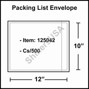 10x12"  Clear Face Document Envelope cs/500