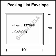 7x10"  Clear Face Document Envelope cs/1000