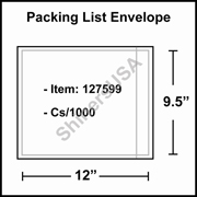 9.5x12"  Clear Face Document Envelope cs/1000