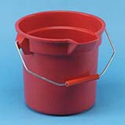 14-qt. Red Plastic Round Pail 1/ea