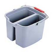 17-qt. Gray  Plastic Double Pail 1/ea