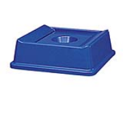 Blue Bottle & Can Lid for 35 & 50-gal. Untouchablel® Square Recycling Container. 1/ea