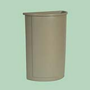Untouchablel® Half Round Container 21-gal. (Beige) 1/ea
