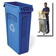 Slim Jiml® Recycling Container with Venting Channels 23-gal. (Blue) 1/ea