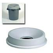 Funnel Top for 32-gal. Round Brute® Container (Light Gray) 1/ea