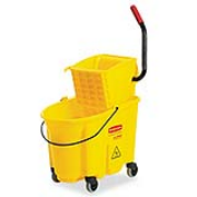 Yellow WaveBrake® 26-qt. Mop Bucket & Side-Press  Wringer Combo 1/ea