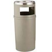 25-Gallon Plastic Ash/Trash Container (Beige) 1/ea
