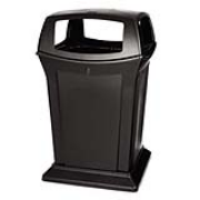 Rangerl® 45-Gallon Container with Four-Way Open Access (Black) 1/ea