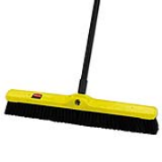 2.5/8" Stiff Polypropylene Push Broom With Plastic Block 24"