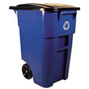 Brute® Recycling Rollout Container 50-gal. (Blue) 1/ea