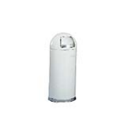 Steel Fire-Safe Dome Top Receptacle 15-gal. (White) 1/ea