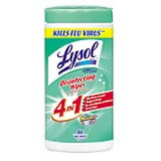 LYSOL® Brand Disinfecting 4 in 1 Wipes with Micro-Lock® Fibers -80 ct (Citrus)