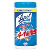 LYSOL® Brand Disinfecting 4 in 1 Wipes with Micro-Lock® Fibers -80 ct (Spring Waterfall)