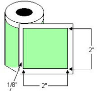 Thermal Transfer 2" x 2" Label 3" Core Roll w/Perf cs/22000