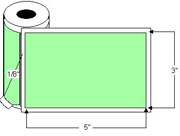 Direct Thermal 3" x 5" Label 3" Core Roll w/Perf Uncoated cs/5,000