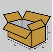 Corrugated Box ECT51 D/W E-Container 40-3/8x28-1/8x24-3/8" Kraft 1/ea (Y)