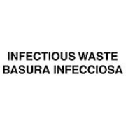 Infectious Waste Identification Decals for Waste Containers, Bi-Lingual 1/ea