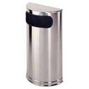 Metal Half-Round Containers 9-gal. (Stainless Steel) 1/ea