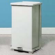Heavy-Duty Step Can for Infectious Waste  24-gal. White 1/ea