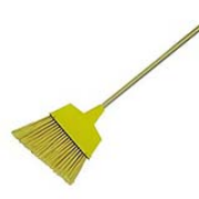 Angler Broom With Plastic Bristles & Wood Handle 42" 