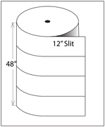 UPSable Bubble Roll 1/2"x48"x125' 12"-Slit