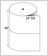 UPSable Bubble Roll 1/2"x48"x125' 24"-Slit