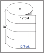 <font color=red>Heavy Duty</font> Bubble  Roll 1/2"x48"x250' 12"-Slit 12"-Perf