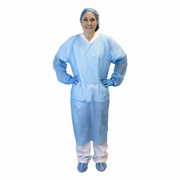 Disposable Blue Polypropylene Isolation Gown 2XL cs/50