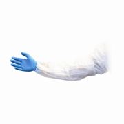 Disposable Polyethylene Coated Polypropylene Sleeve 18" White cs/200