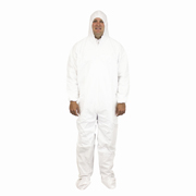 Disposable Coveralls, Tyvek® Substitute, Hood, Boots & Elastic Wrist (3XL) White cs/25