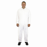 Polypropylene Disposable Coverall, Elastic Wrist & Ankles, For Dust Protection (2XL) White cs/25