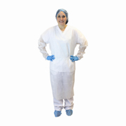 Disposable White Polypropylene Isolation Gown 2XL cs/50