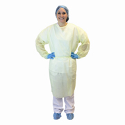 Disposable Yellow Polypropylene Isolation Gown XL cs/50