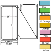 Thermal Transfer 4" x 6" Fanfolded Label w/Perf Blue cs/4,000