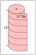 Pink Anti-Static Foam Roll 1/4"x72"x250' 12"-slit No-Perf 1/bnd.