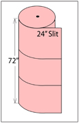 Pink Anti-Static Foam Roll 1/4"x72"x250' 24"-slit No-Perf 1/bnd.