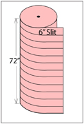 Pink Anti-Static Foam Roll 1/4"x72"x250' 6"-slit No-Perf 1/bnd.