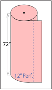 Pink Anti-Static Foam Roll 1/4"x72"x250' 72"-slit 12"-perf 1/bnd.