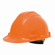 North® Peak® Hard Hat w/4-pt. Ratchet Suspension, Orange 1/ea