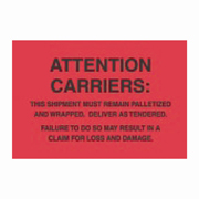 4x6"Attention Carriers (black / F-red) Label rl/500