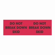 3x10"Do Not Break Down Skid (black / red) Label rl/500