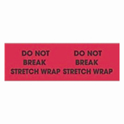 3x10"Do Not Break Stretch Wrap (F-red / black) Label rl/500