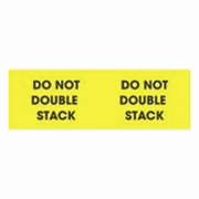 3x10"No Not Double Stack (black / yellow) Label rl/500