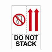 3x4"Do Not Stack (Boxes, Up Arrows) Label rl/500