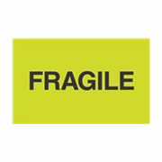 3x5"Fragile (black / F-green) Label rl/500