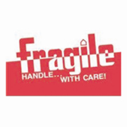 3x5"Fragile Handle With Care (red / white) Label rl/500