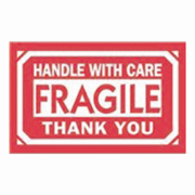 3x5"Fragile Handle With Care Thank You Label rl/500