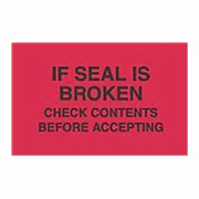 3x5"If Seal Is Broken Check Contents Before Accepting Label rl/500