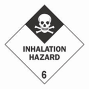 4x4"Inhalation Hazard - Hazard Class 6 Label rl/500