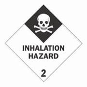 4x4"Inhalation Hazard - Hazard Class 2 Label rl/500